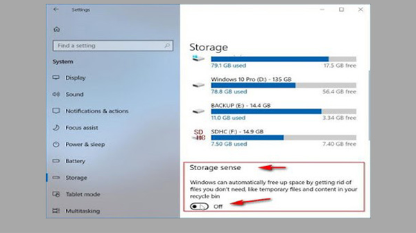 Activated feature in Windows CD 10 delete your files automatically without your knowledge knows how to defuse it