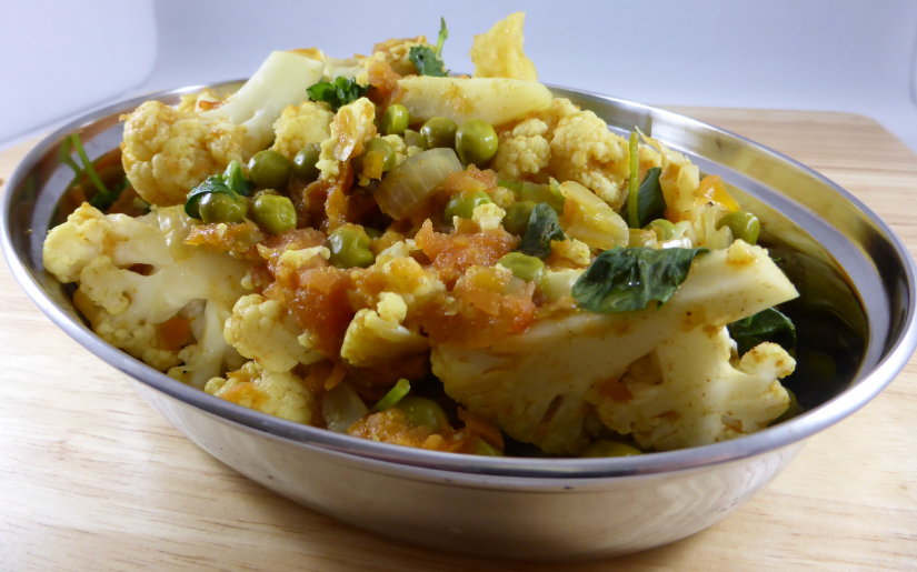 Rocket and Roses Vegan Kitchen Fuhrman's Cauliflower & Green Pea Curry adapted (vegan