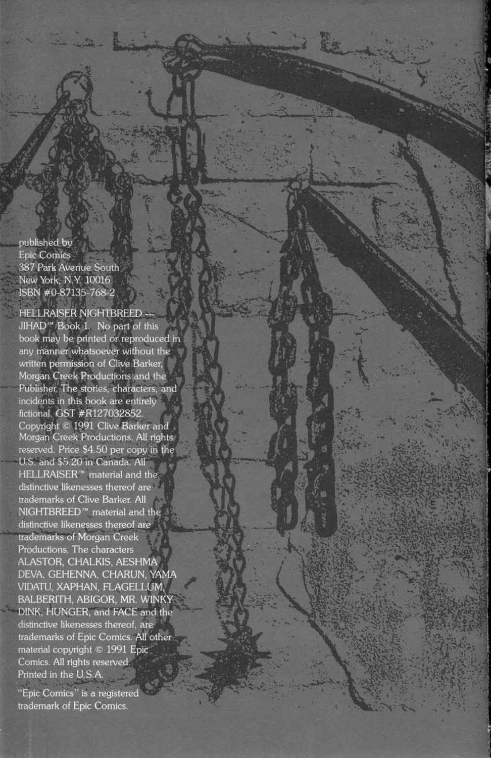 Read online Hellraiser Nightbreed - Jihad comic -  Issue #1 - 2