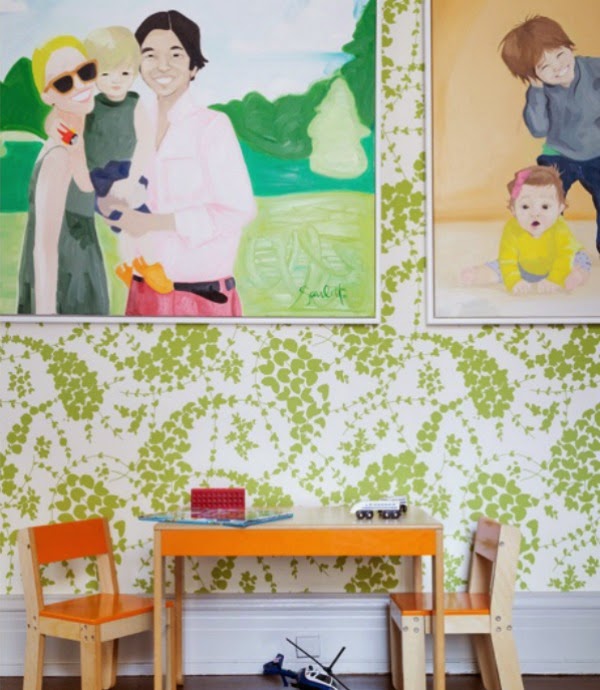 patterned wallpaper and art, hellopeagreen, interiors blogger, wallpaper, art hanging tips