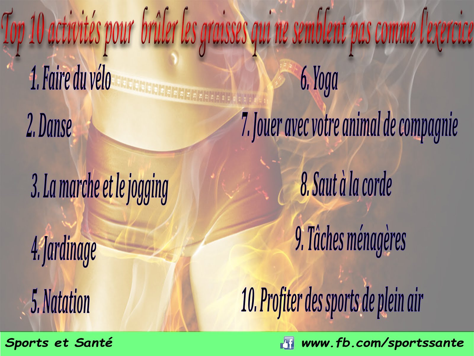 Top 10 activités pour brûler les graisses qui ne semblent pas comme l