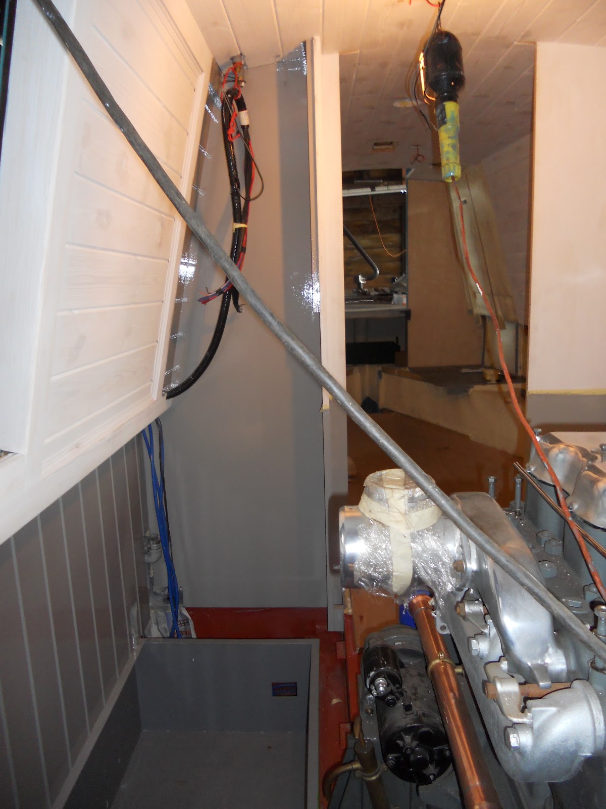 Harris & Watson Narrowboat Build Engine room paintwork