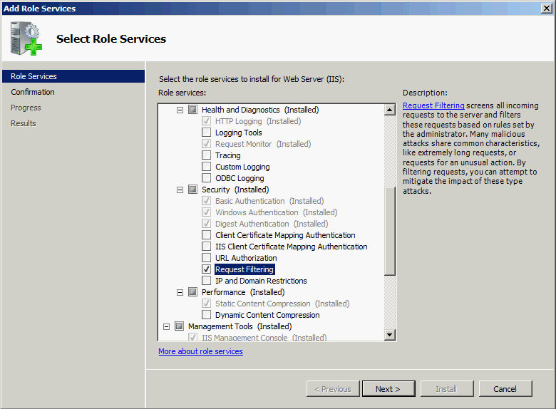 Filtering Iis Request Filtering