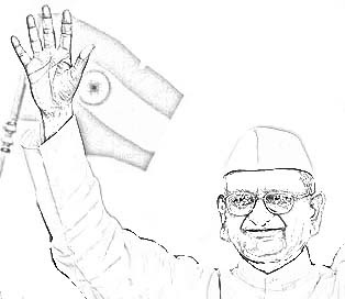 anna hazare sketch