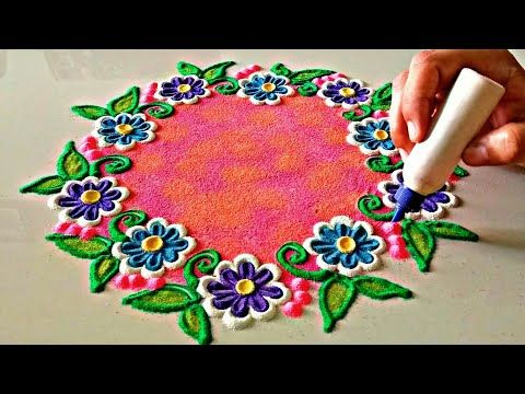 simple and easy rangoli designs with dots for home