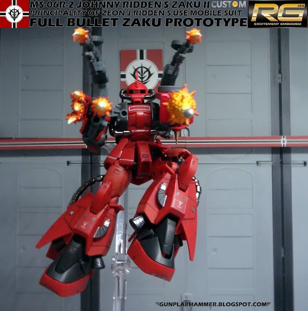 RG Johnny Ridden's Zaku II Custom Full Bullet Zaku Prototype Gundam