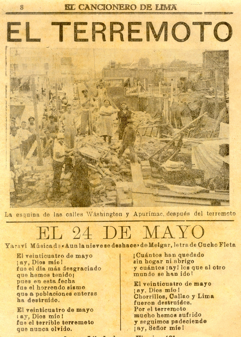 CHIQUIÁN Y SUS AMIGOS / Armando Alvarado Balarezo (Nalo) EL TERREMOTO