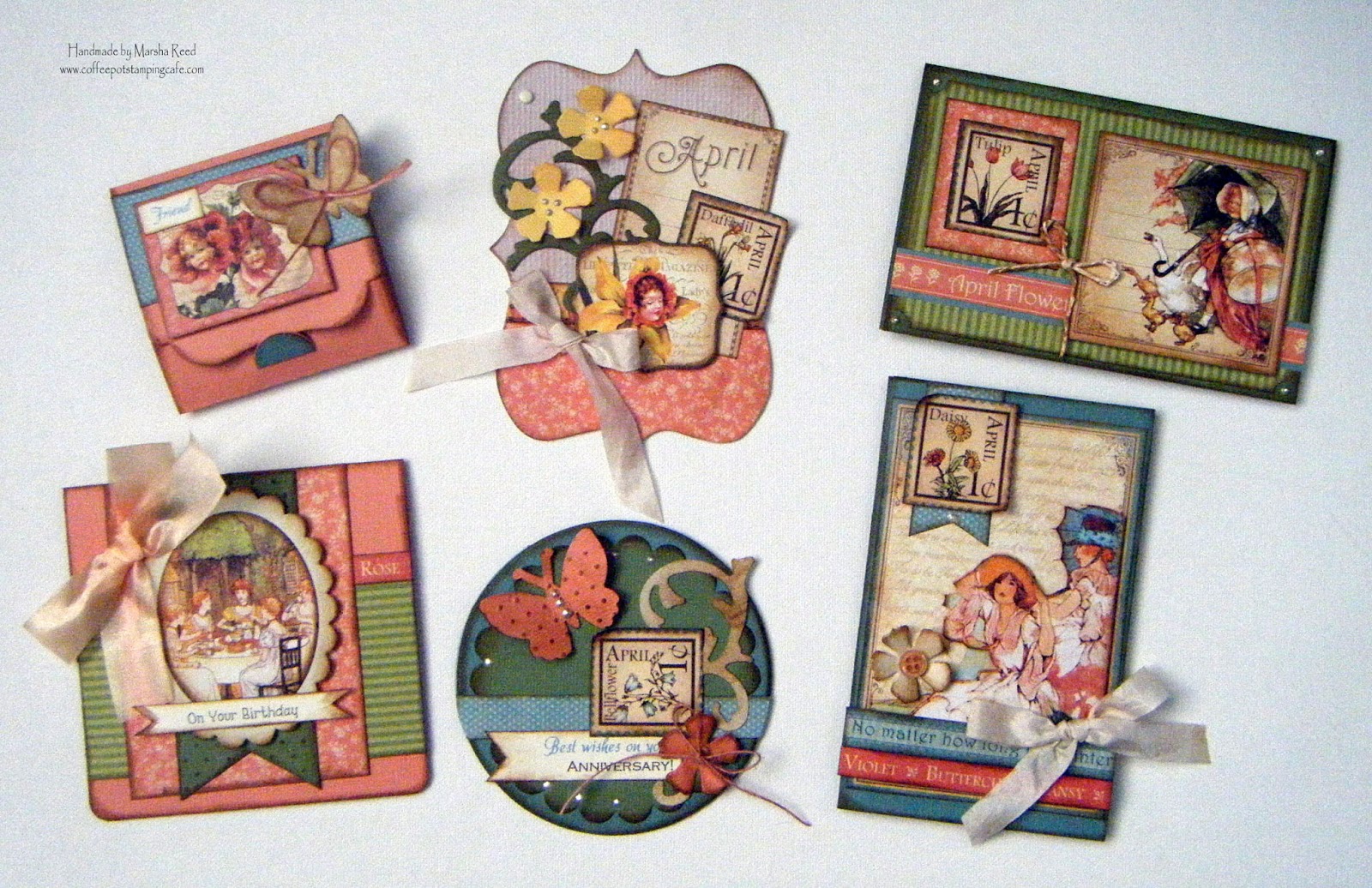 Coffee Pot Stamping Cafe Graphic 45 Place in Time Card Set