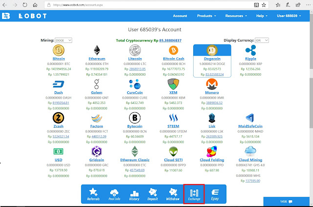 Panduan Pemula bermain cloud Mining di Eobot