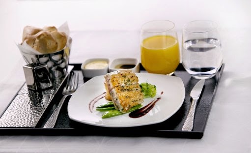 A tavola in Business Class Servizio tavola Business Class
