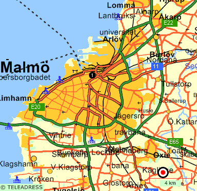 Karta över Malmö | Karta östkusten