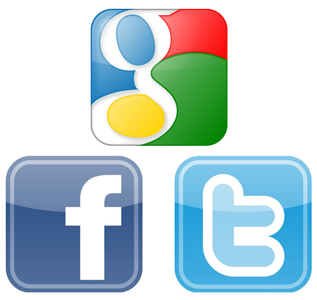 Google, Facebook, Twitter Google, Facebook, Twitter
