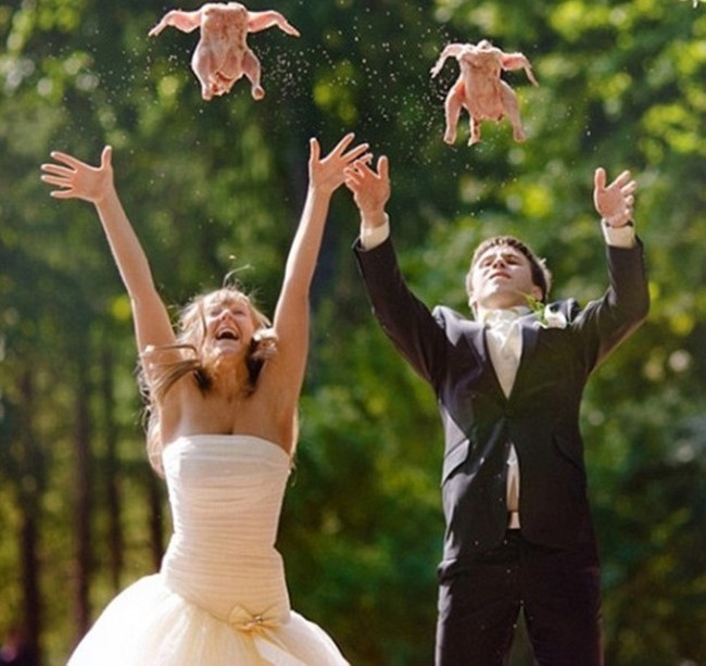 Fotos bizarras de casamento