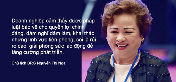 Chia sẻ tại Hội nghị Thủ tướng với doanh nghiệp, bà Nguyễn Thị Nga, Chủ tịch BRG, cho biết không hình sự hóa quan hệ kinh tế là chủ trương đúng đắn.