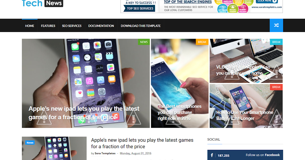 Tech News Blogger Template Top Best Free Theme Blo The Tech News Blogger Template Top Best Free Theme Blo The
