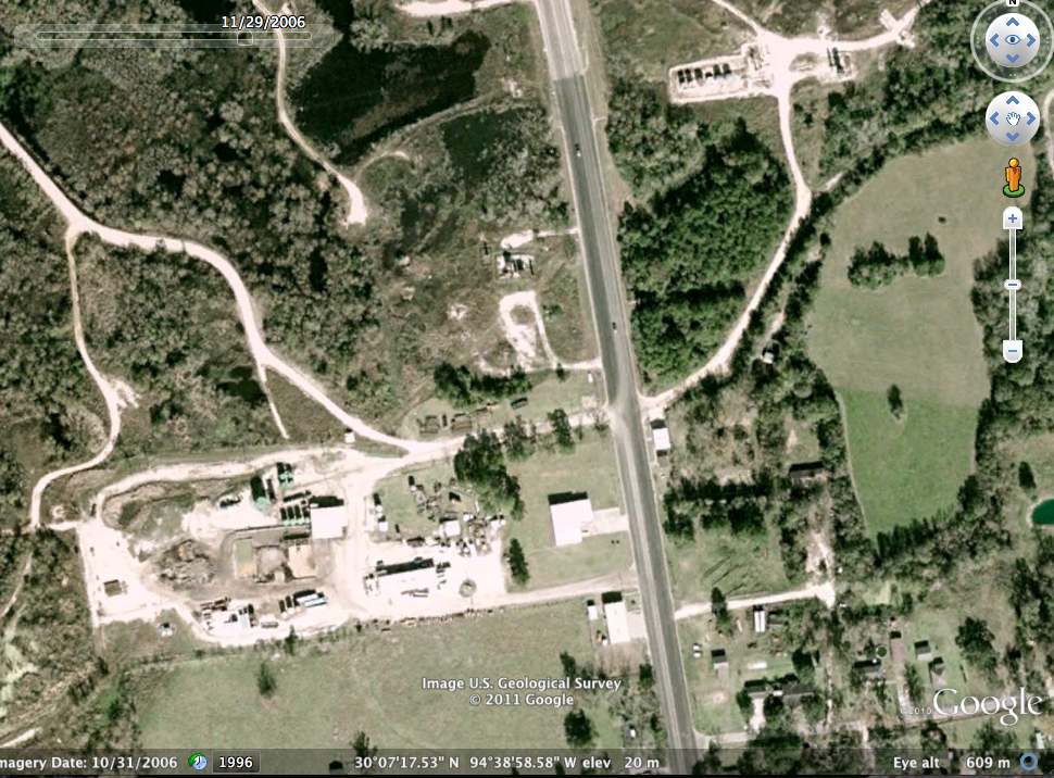 Google Earth Time Machine Daisetta, Texas