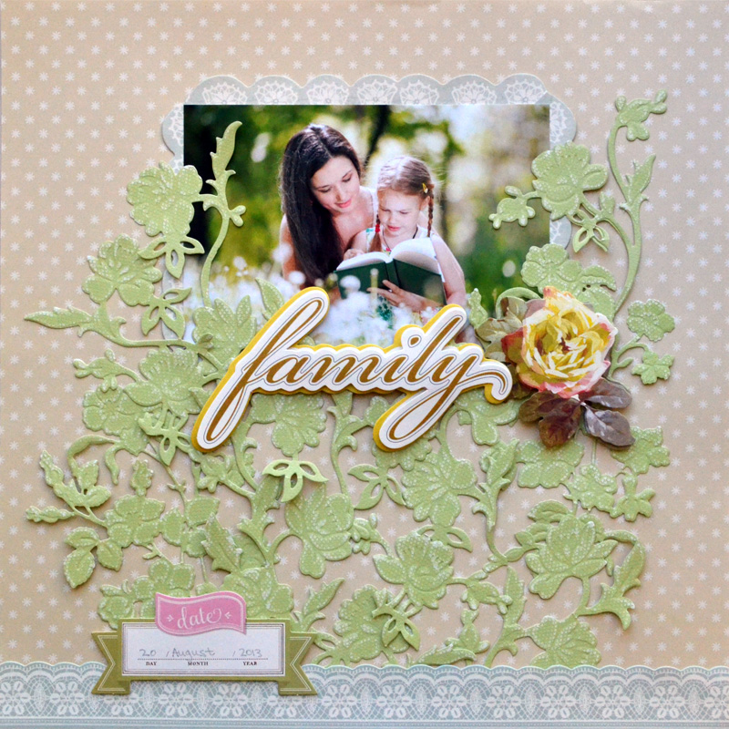 Aly Dosdall anna griffin cutting dies scrapbook pages