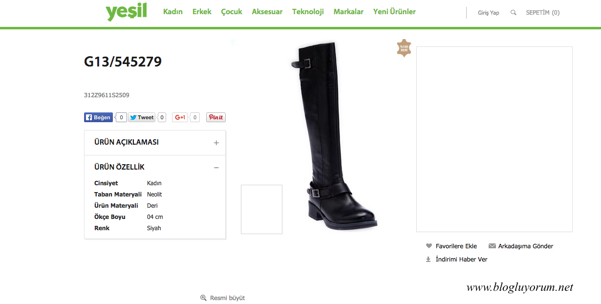 yesil kundura online alisverisim