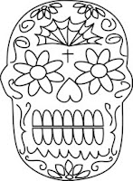 decorated skull mask pattern