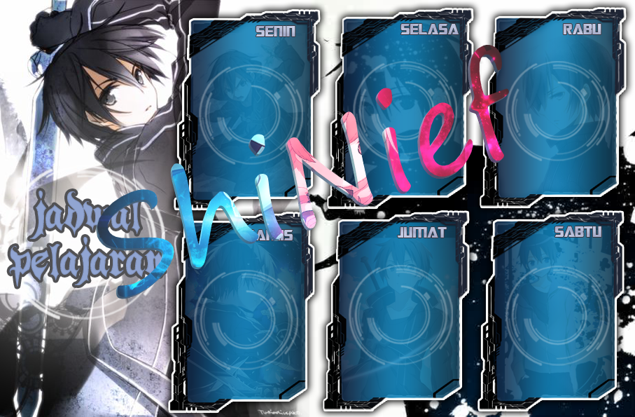 Jadwal Pelajaran - Kirigaya Kazuto(SAO)