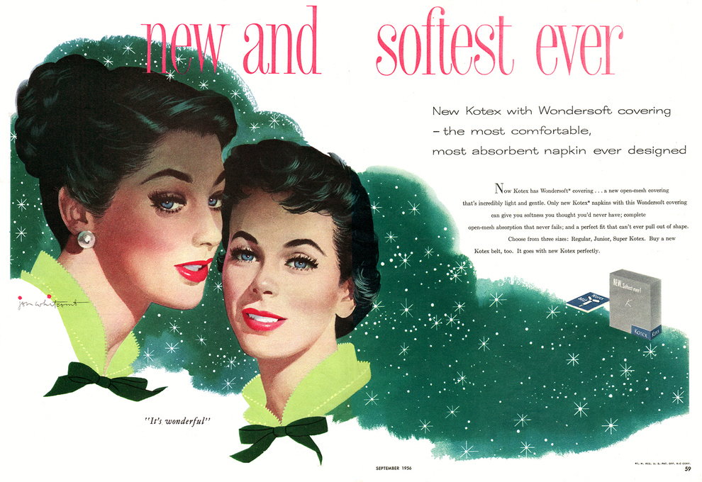 Glamorous Kotex Ads From The 1950s ~ vintage everyday
