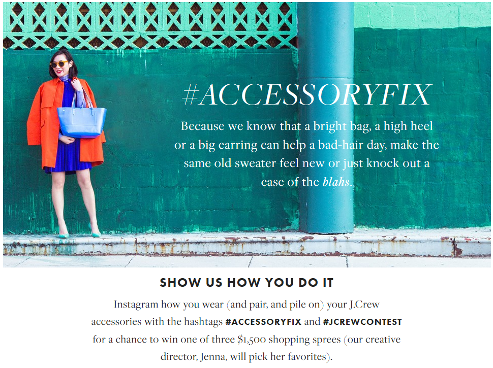 J.Crew Aficionada J.Crew Instagram Contest Get Your Accessory Fix On!