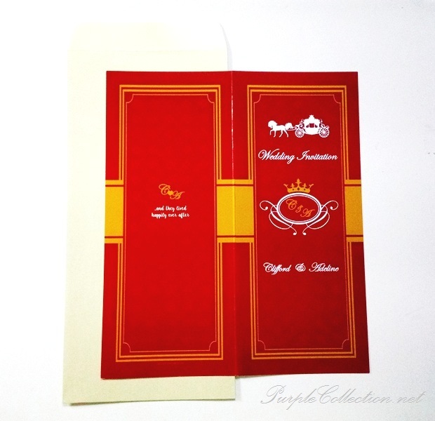 red chinese wedding invitation card with horse carriage, sarikei, 现代, 红色, 印花, 结婚证, sarawak, print, printing, offset, digital, express, rush, online order, tie the knot, damask, double happiness, hei, pearl, envelope, modern, special, unique, handmade, hand crafted, designer, design, kad kahwin, western, USA, Australia, save the date, melbourne, nsw, kuala lumpur, selangor, malaysia, johor bahru, singapore, peonies, floral, bespoke, personalized, personalised, custom made, gold, orange, colour, 