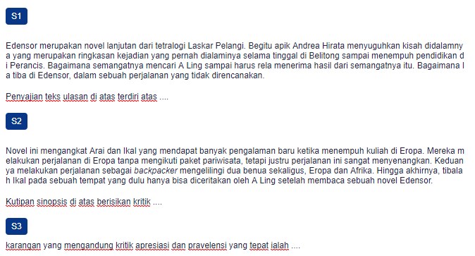 Contoh Soal Langkah-Langkah Menulis Teks Ulasan secara Mandiri - Jegeristik