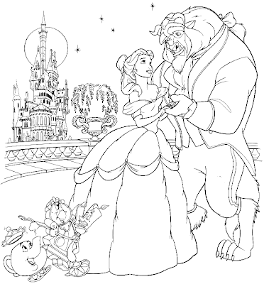Beauty and the Beast Belle Coloring Pages Download | Kids Online World Blog