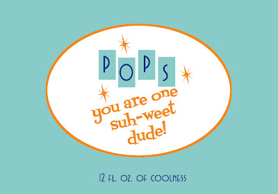 Retro Father's Pop Label