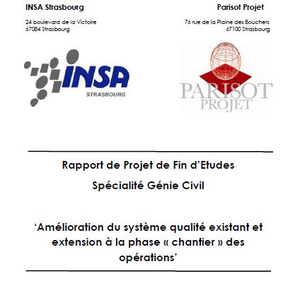 rapport de stage génie civil chantier