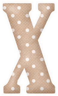 Abecedario Beige con Lunares Blancos. Beige with Polka Dots Abc.