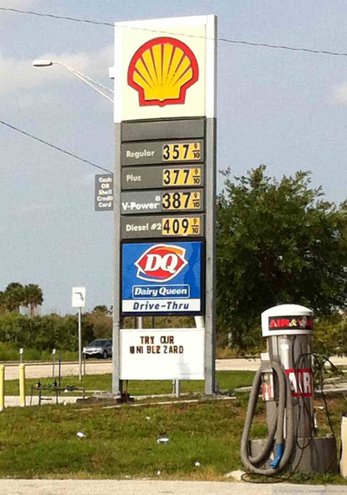 Press Trip America Prix de l’essence aux USA 0,76 centime le litre