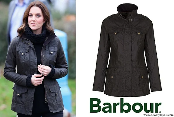 Kate Middleton wore Barbour Ladies Waxed Defence Jacket