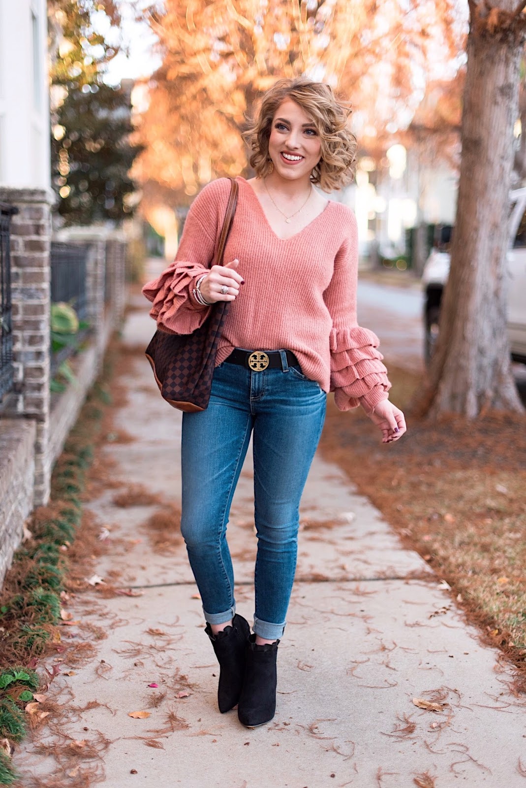Tiered Ruffle Sleeve Sweater - Something Delightful Blog