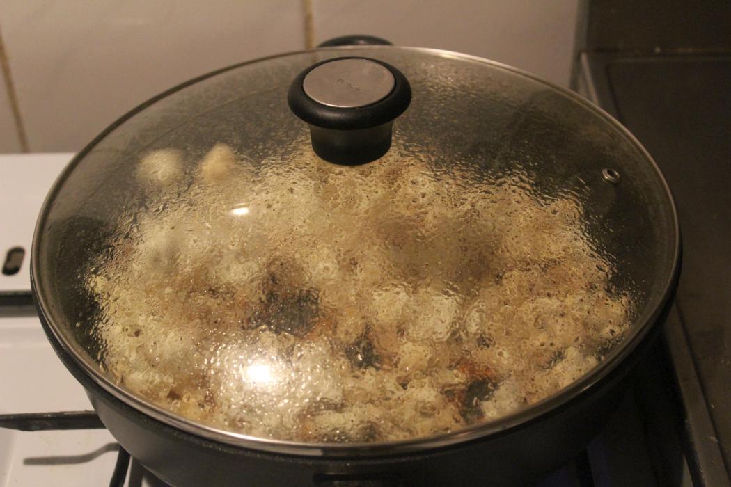 Popcorn gesalzen in der Pfanne gemacht glatzkoch.de