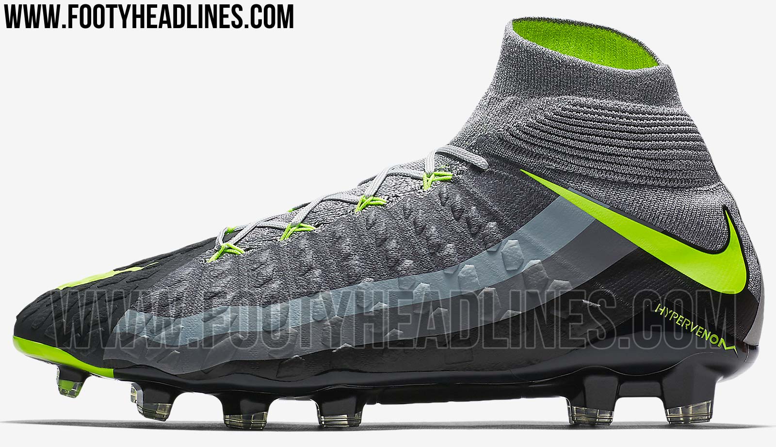 Chaussures Nike Hypervenom Phantom III Revolution Pack 2017 , Gris Loup / Noir / Volt