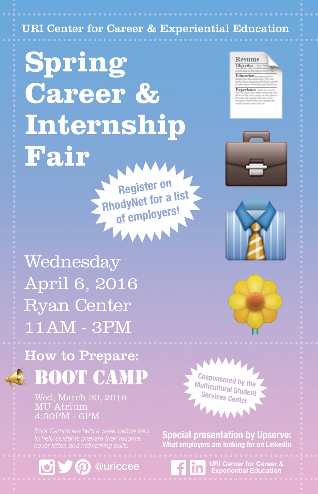 URI CBA Internship/Job Information URI Spring Career & Internship Fair