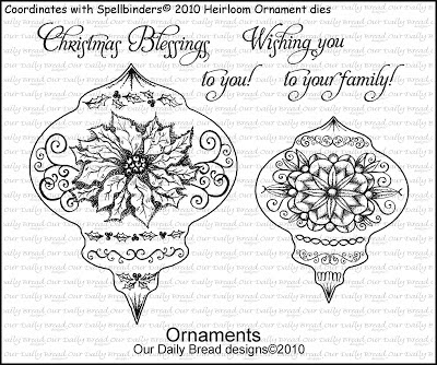 ODBD "Ornaments" Set Coordinates with 2010 Spellbinders Heirloom Ornament Dies