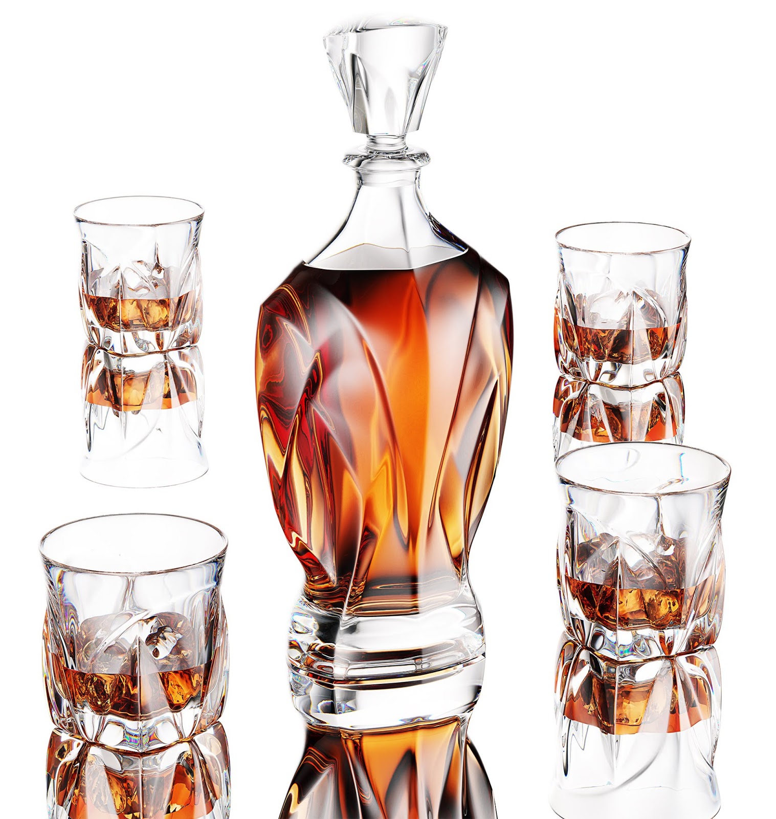 Aegis Luxury Glassware, Decanter and glasses Packaging Of The World