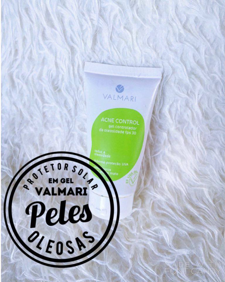 Resenha: Protetor solar em gel para pele oleosa | Valmari Dermocosméticos Produto tema do post - Protetor Solar em gel