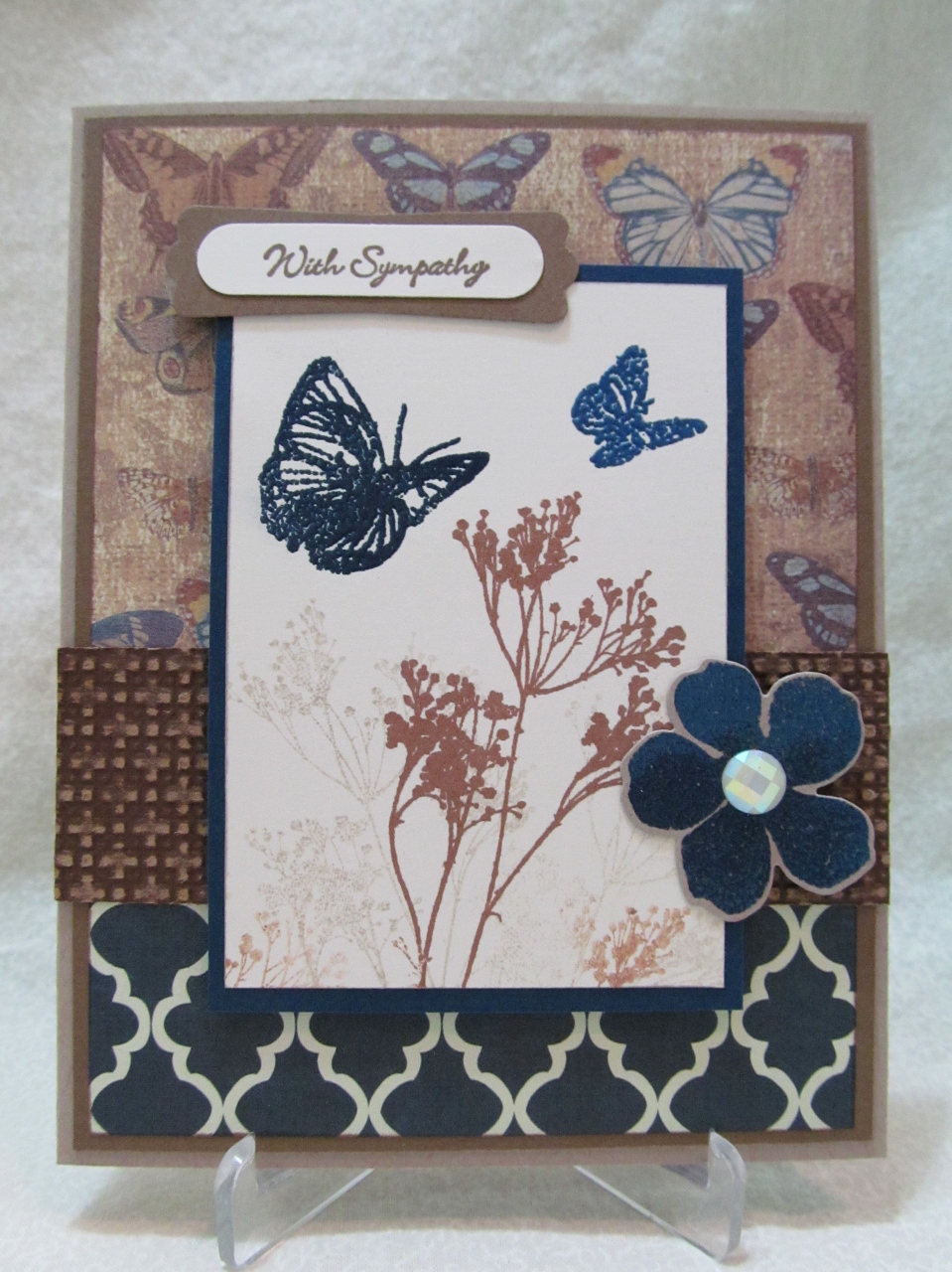 Savvy Handmade Cards: Embossed Butterfly Sympathy Card