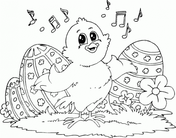 Coloring Pages Girls Baby Chicken Cute Animal Sheet Kids March