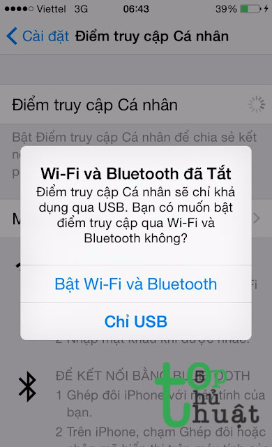 Bật Wifi và Bluetooth Bật Wifi và Bluetooth