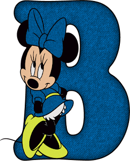 Abecedario de Minnie en Azul. Minnie in Blue Alphabet.