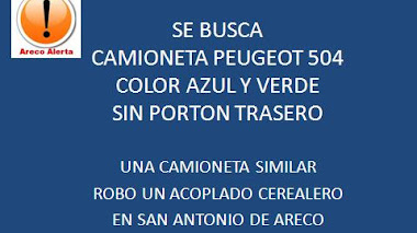 ROBO DE ACOPLADO EN ARECO. FUE UNA CAMIONETA PEUGEOT 504 COLOR AZUL Y VERDE