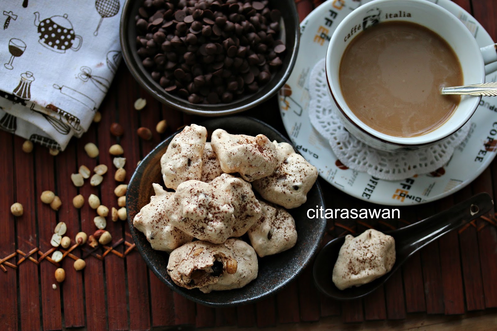 Meringue Chocolate Chips Cookies Resepi Terbaik