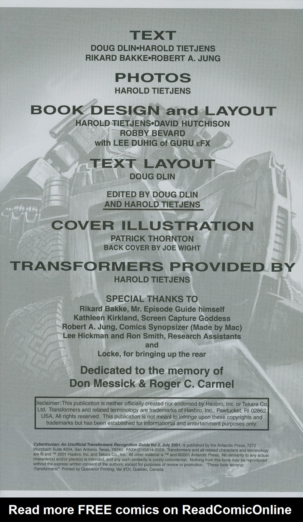 Read online Cybertronian: An Unofficial Transformers Recognition Guide comic -  Issue #2 - 2