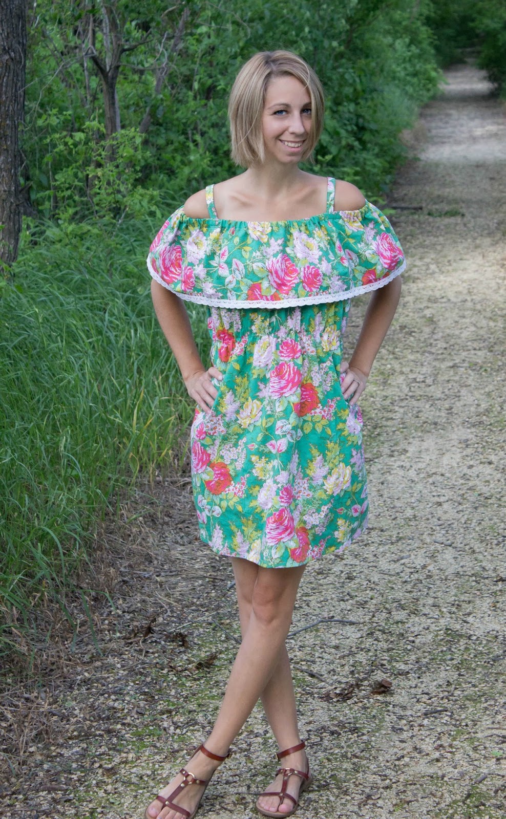 One Shoulder Ruffle Dress Tutorial