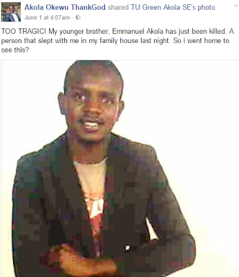 24-year-old student of Benue Polytechnic allegedly stoned to death by vigilante on allegations of being a cultist; his brother debunks the allegations 10 oooo